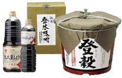 Toyoma Miso (soybean paste) and Shoyu (soy sauce)