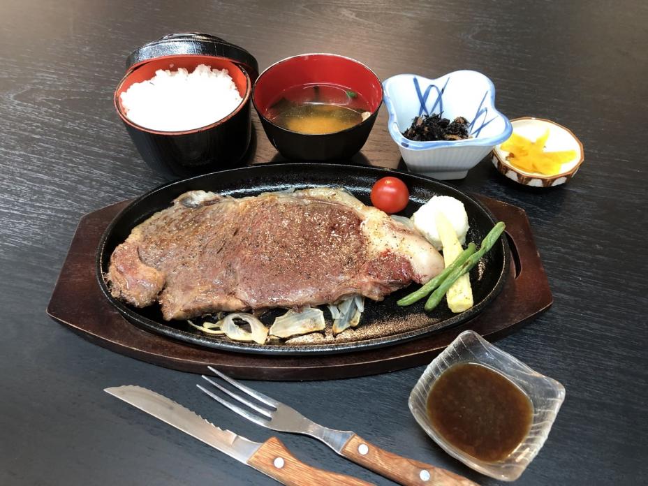 道の駅三滝堂＿仙台牛ステーキ定食