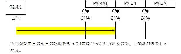 年齢（1歳に至るまで）