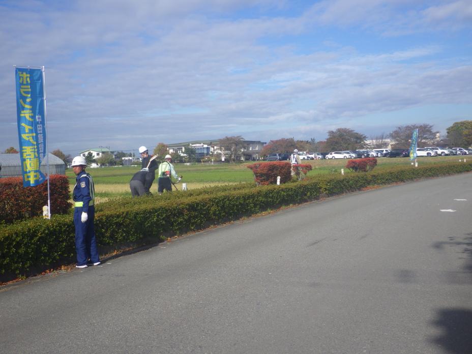 中田庁舎付近作業状況1